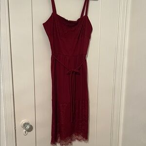 Hot Kiss Burgundy Midi Dress